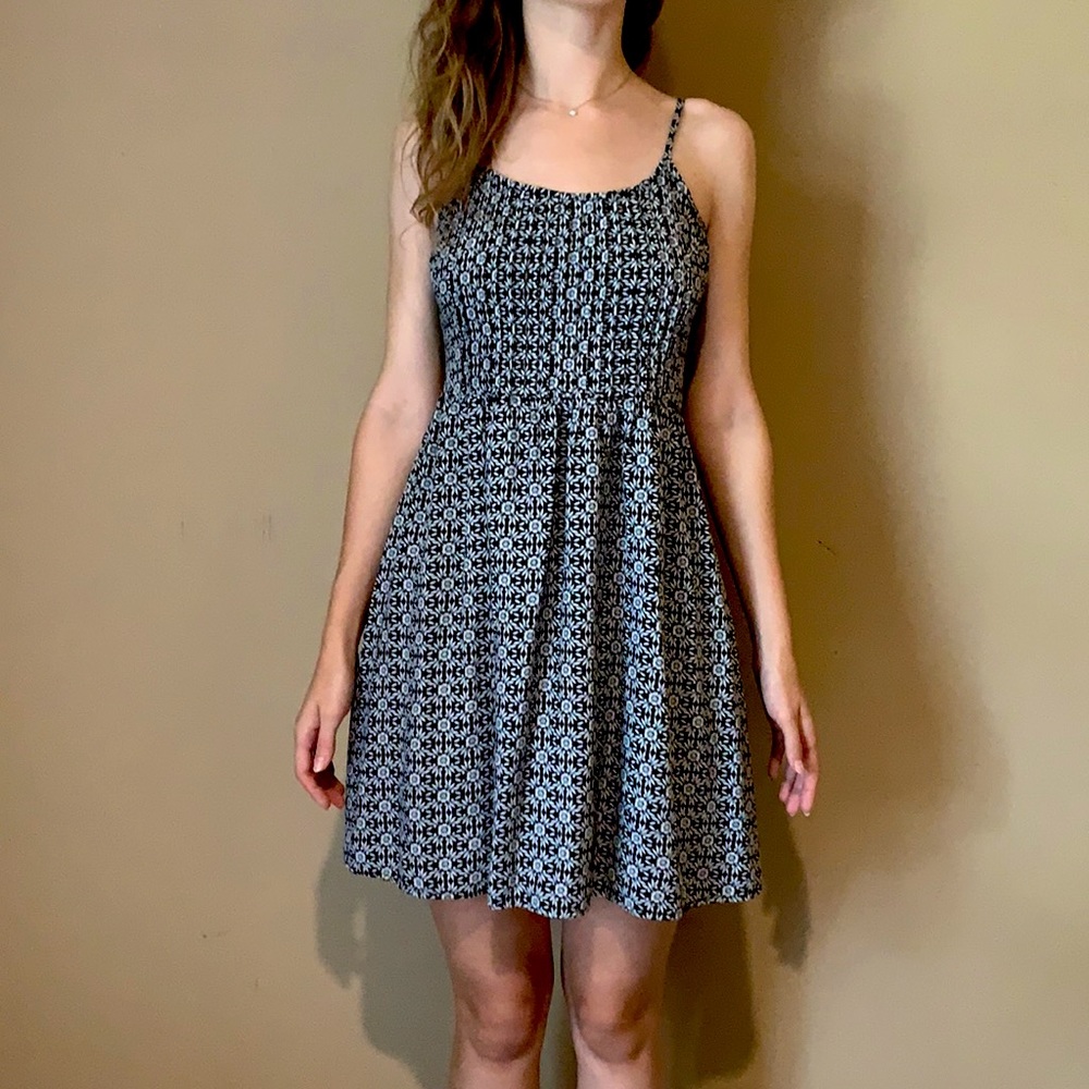 Black and White Floral Sundress